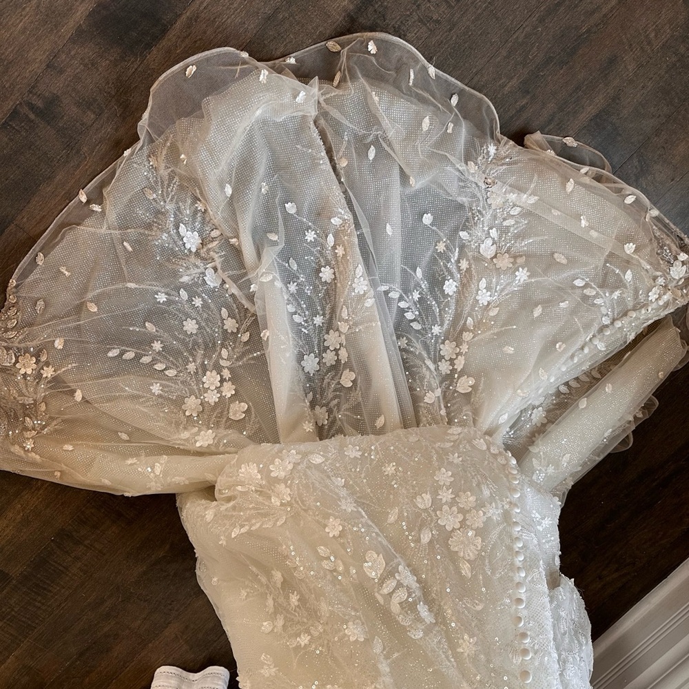 Martina Liana White Embellished Ruffled Sheath Dress - Picture 5 of 5